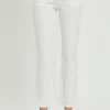 Full Size Mid Rise Jeans With Pockets - White