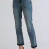 Full Size Mid Rise Rigid Magic Release Hem Jeans - Medium