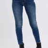 Full Size Run Mid-Rise Waist Skinny Jeans With Thermal Lining - Dark
