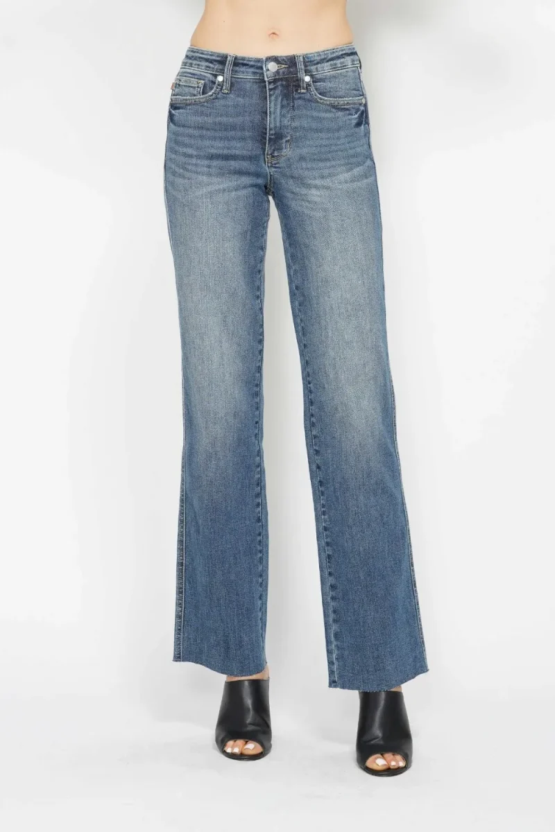 Full Size Tummy Control Straight Jeans - Medium