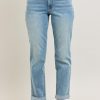 Full Size V-Front Cuff Boyfriend Jeans Plus Size