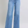 Full Size Wide Leg Jeans With Pockets - Medium