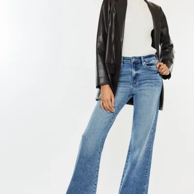 High Rise Wide Leg Jeans - Medium