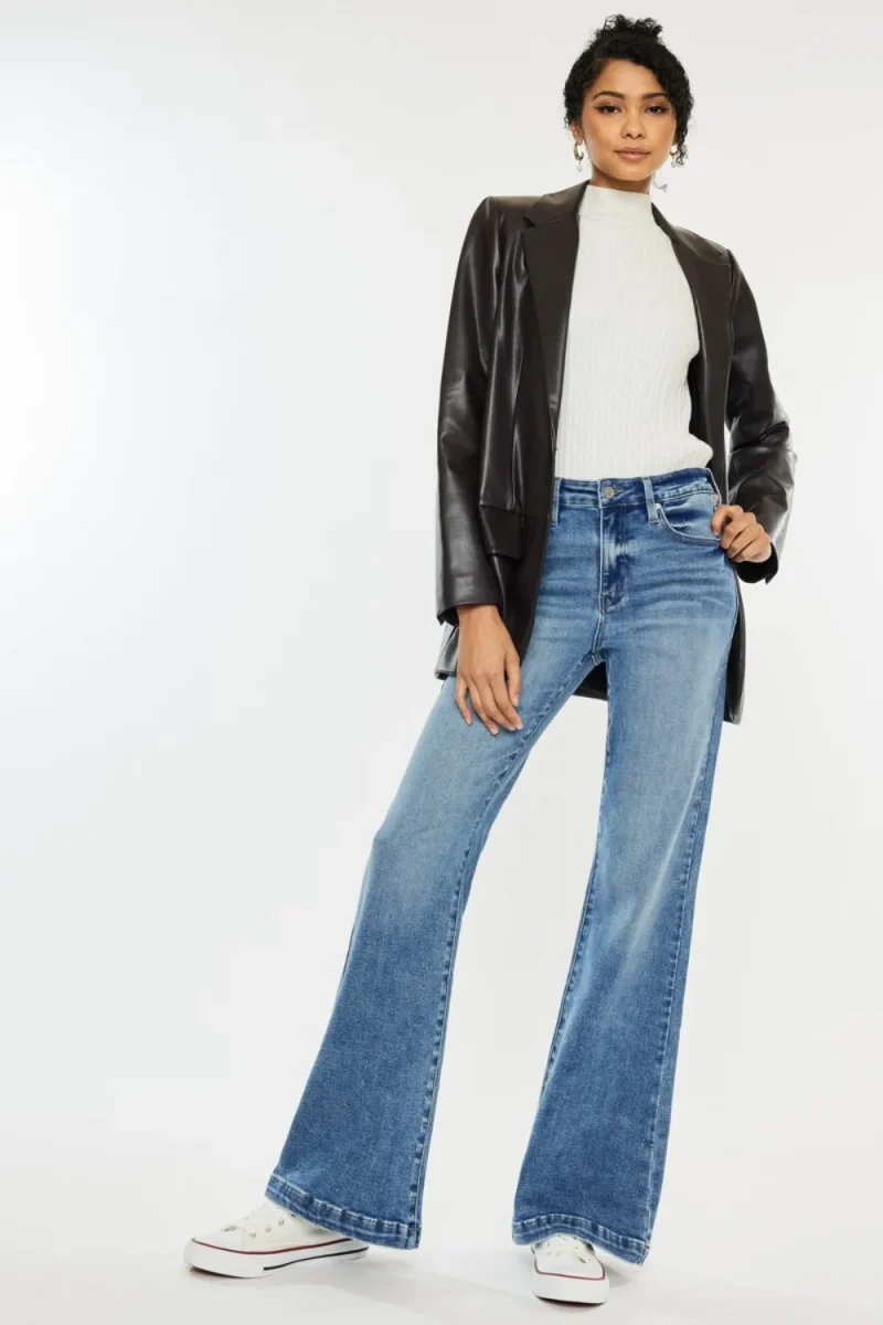 High Rise Wide Leg Jeans - Medium