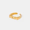 MOM Stainless Steel Open Ring - Gold