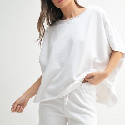 Malibu Vintage Dolman Top - White