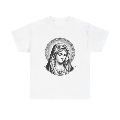 Saint Mary Graphic Unisex T-Shirt - Mother Jesus Christian Faith Worship Religious Tee