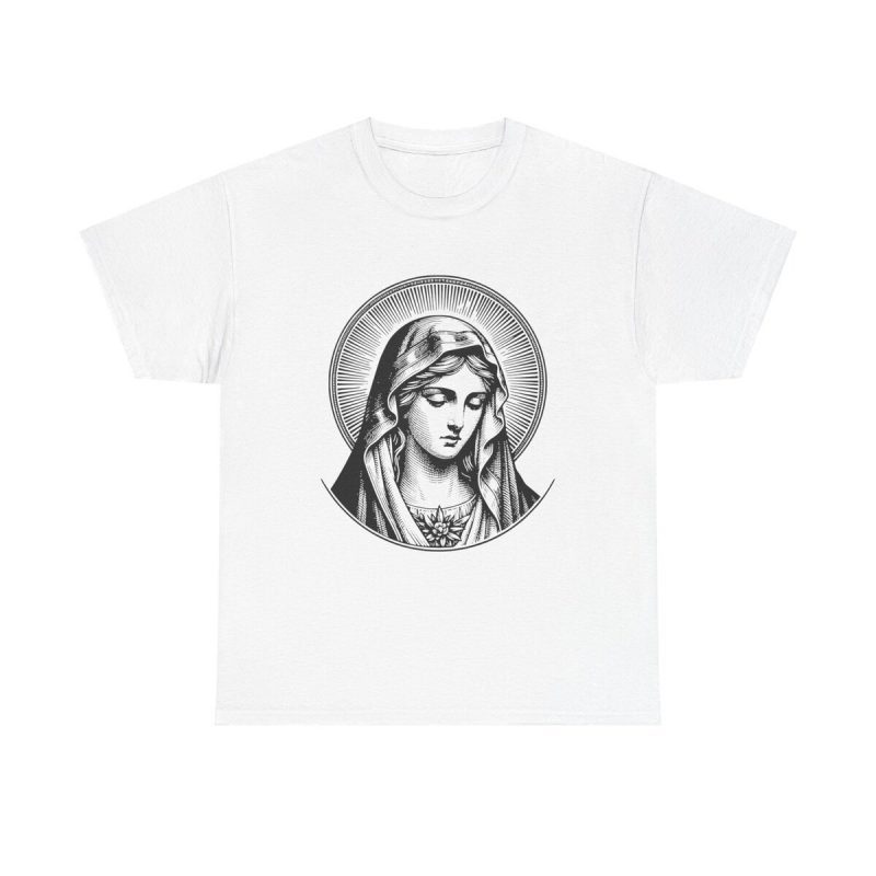Saint Mary Graphic Unisex T-Shirt - Mother Jesus Christian Faith Worship Religious Tee