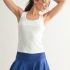Slim Fit Scoop Neck Tank - Basic White