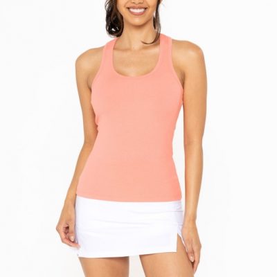 Slim Fit Scoop Neck Tank - Watermelon
