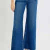 Tummy Control High Rise Wide Leg Jeans - Dark