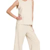 Cotton Slub Tank & Pants Set - Sand Beige